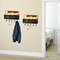 Set of 2 Wall-Mounted Entryway Organizers – Rust-Resistant Steel Key Hooks & Storage Shelf with 5 Hooks, Compact 11"x3"x3" Design for Mail, Keys, Essentials